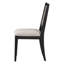 Chaise de salle à manger rembourrée Dutchie grise et noire (lot de 2)