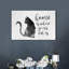«Cat is Home», reproduction d'art textuel sur toile tendue-27616120