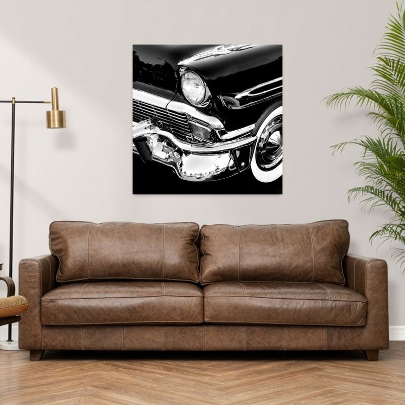 Voiture rétro, art contemporain, H 36 po x l 36 po