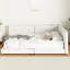 Lit plateforme tapissier beige pour grand lit - Élégance moderne et lit à accès portuaire, surface de sommeil confortable