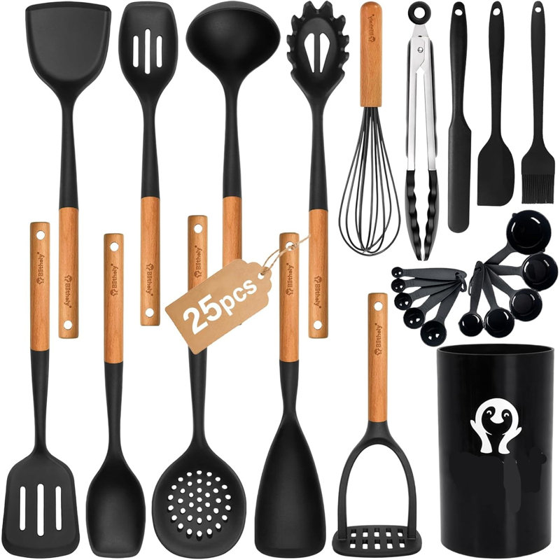25Pcs  Silicone Kitchen Utensils Set