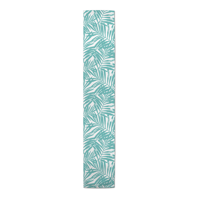 Chemin de table Tropical, 72 po x 16 po, 1, Bleu sarcelle