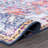 Ellery Machine Washable Oriental Flatweave Performance Blue/Orange Multi Area Rug-1760781351