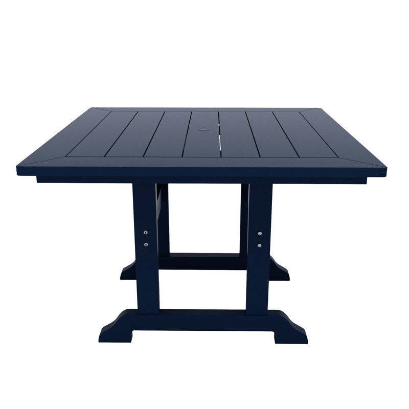 Laguna Square Outdoor Dining Table, 43" W, 43" D, Navy