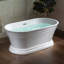 Baignoire de trempage autoportante en acrylique avec piédestal 59 po x 30 po, à double extrémité, conception antidérapante-51226557