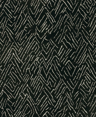 Tapis noir en laine touffeté à la main Fuchs