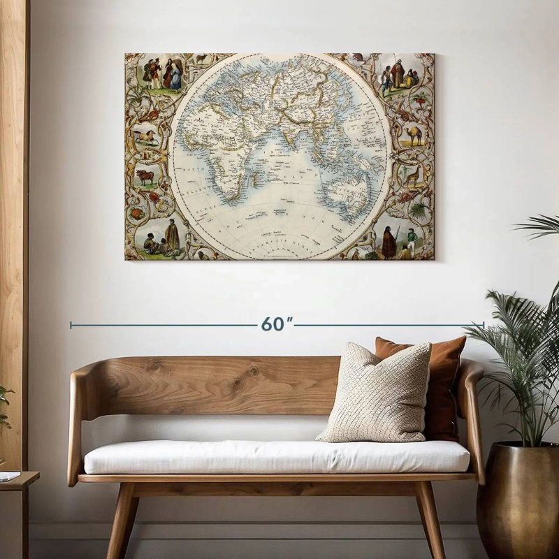 Keiri World Atlas, 30" H x 45" W