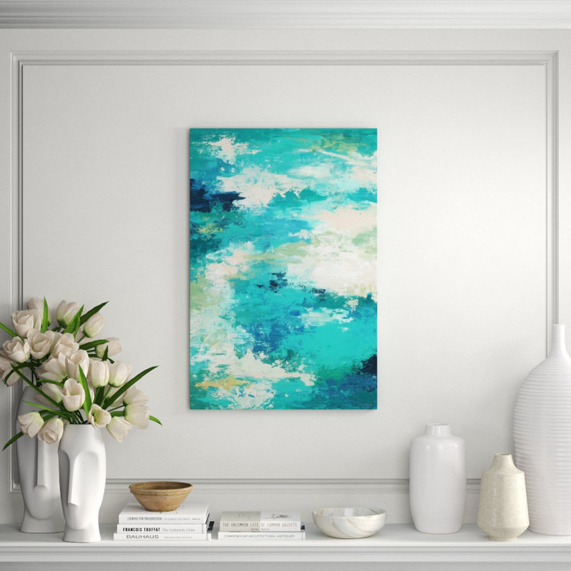 Pacifica II Painting by Barclay Butera, 60" H x 40" W x 1.5" D, Plexi