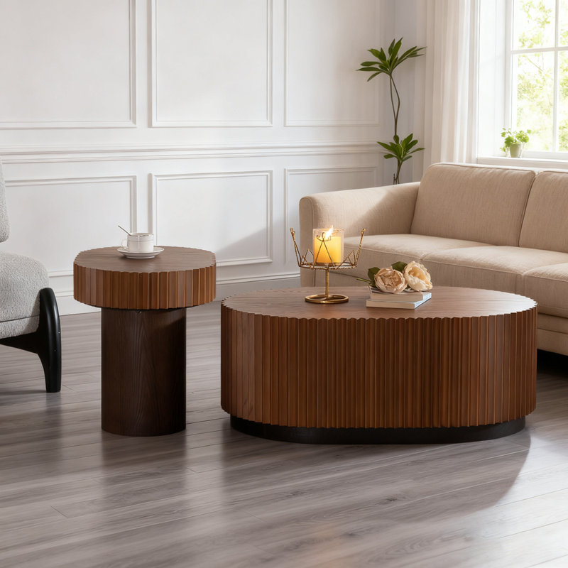 Ensemble de 2 tables basses gigognes Handcraft