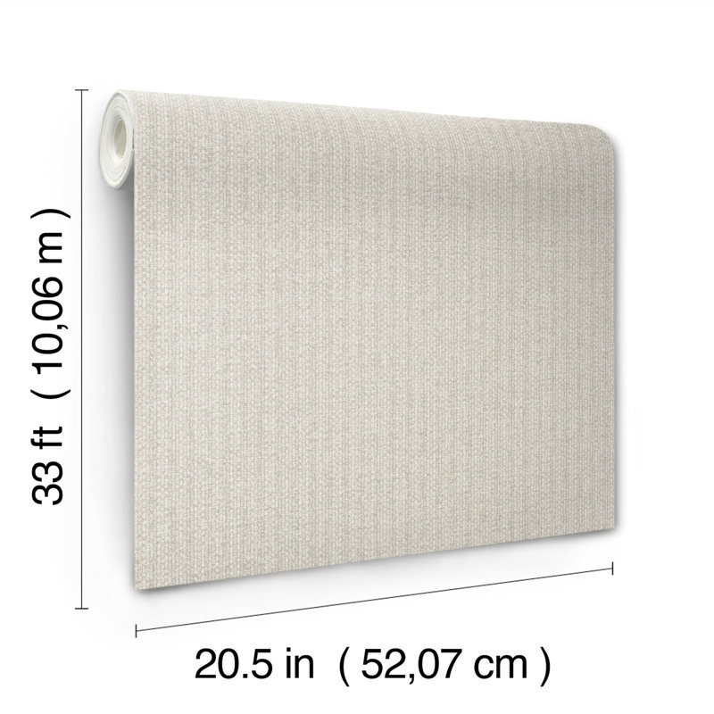 Rouleau de papier peint L 33 pi x l 20,5 po Gianfar, Gris