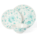 Martha Stewart Porcelain China Dinnerware Set - Service for 4