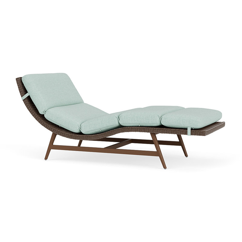 Cascade Outdoor Chaise Lounge, Demo Mist, Bark