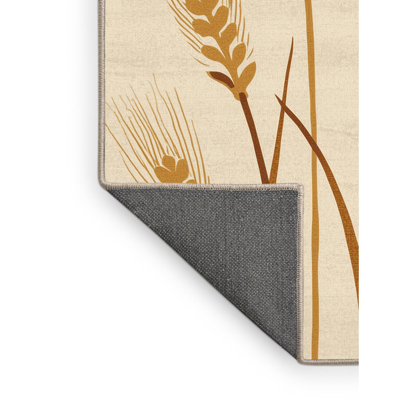 Soft Plush Fehrenbach Thanksgiving Modern & Contemporary Abstract Area Rug in Beige – Beige Binding, 2x3