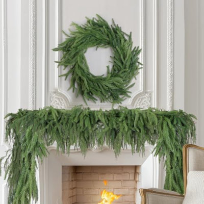 108 " Mixed Greenery Garland