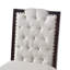 Ensemble de 4 chaises d'appoint vintage capitonnées en lin avec pieds en bois massif, brun