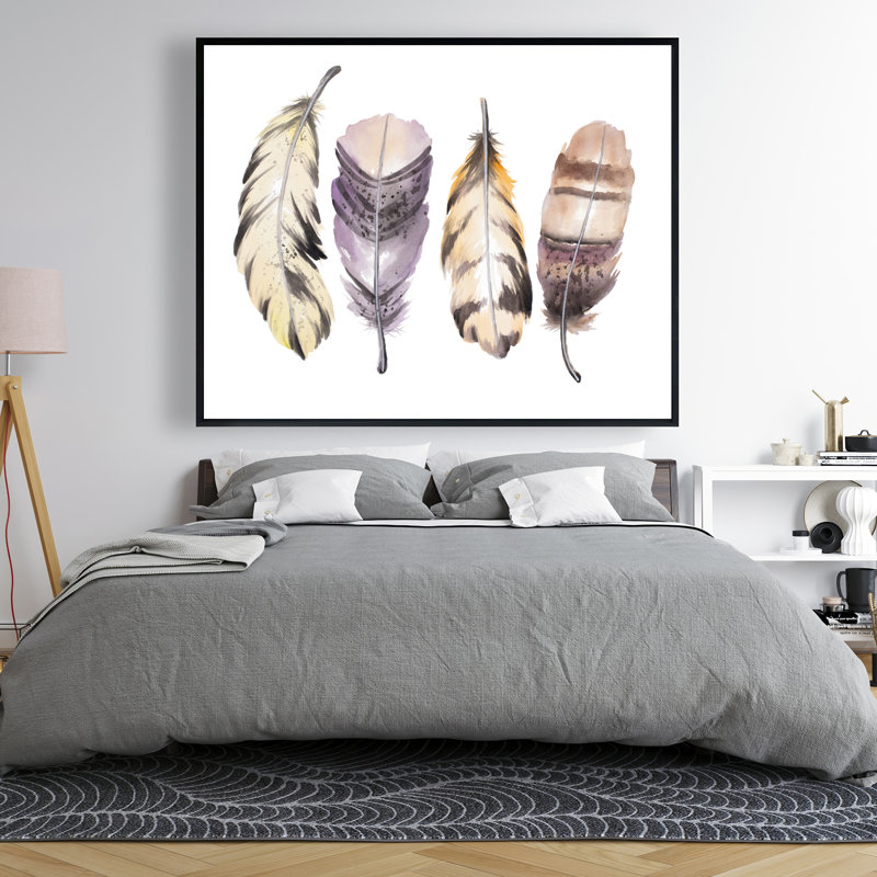 Ensemble de plumes mauves