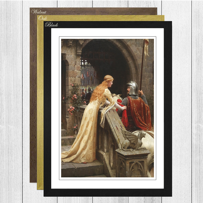 Edmund Leighton - Single Picture Frame Painting, Black