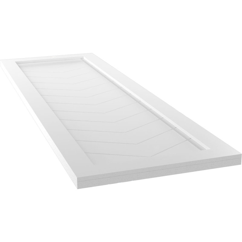 Volets à fixation fixe en PVC à panneau simple de style moderne True Fit, 18", Blanc, 51"