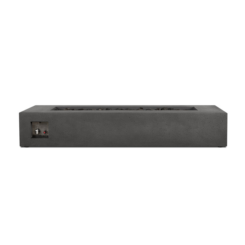 La Valle 72" Rectangle Propane Fire Table, Carbon