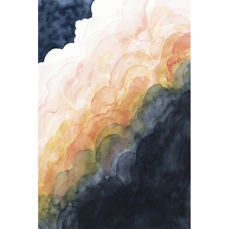 «Sunset Storm II» par Grace Popp - peinture sur toile tendue, H 36 po x l 24 po
