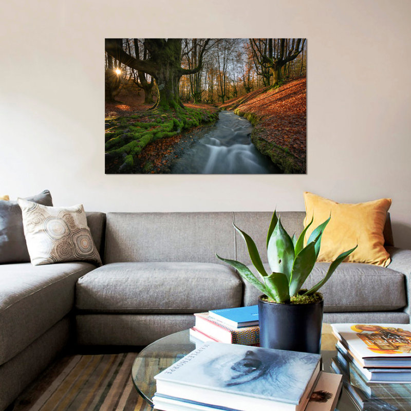 « magique forest », reproduction de photo sur toile, H 8 po x l 12 po x P 0,75 po, Toile tendue, Pas de tapis