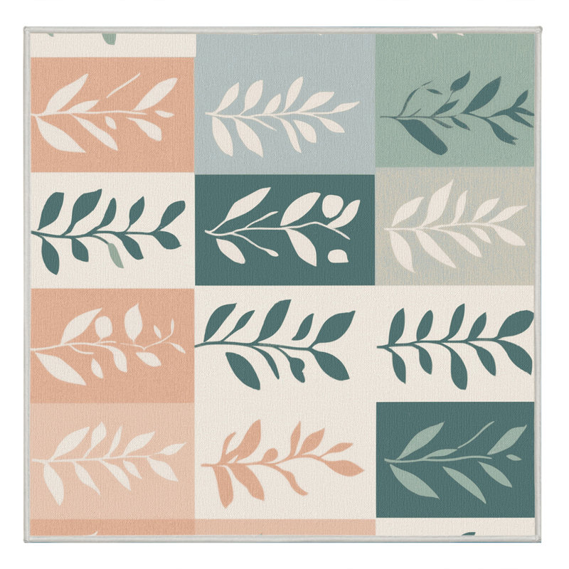 Verdant Canvas Rug, Square 5'