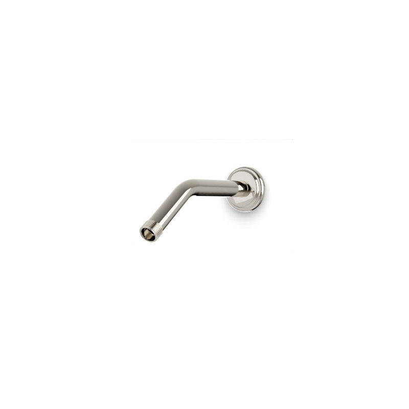 Angled Shower Arm With Classic Escutcheon Polished Nickel, Polished Nickel