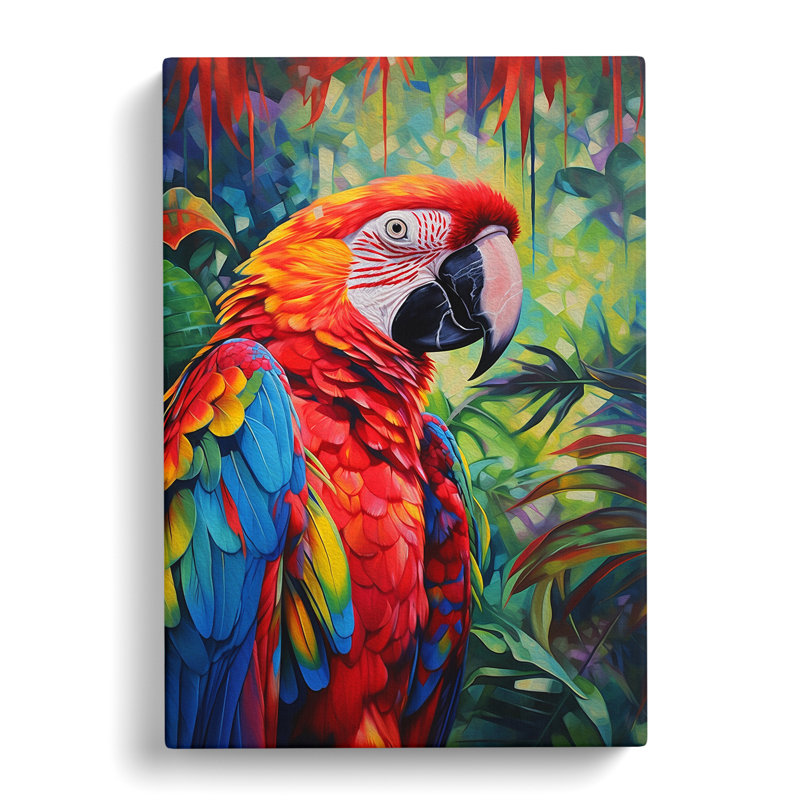 Parrot Informel - Wrapped Canvas, 50cm H x 35cm W x 3cm D
