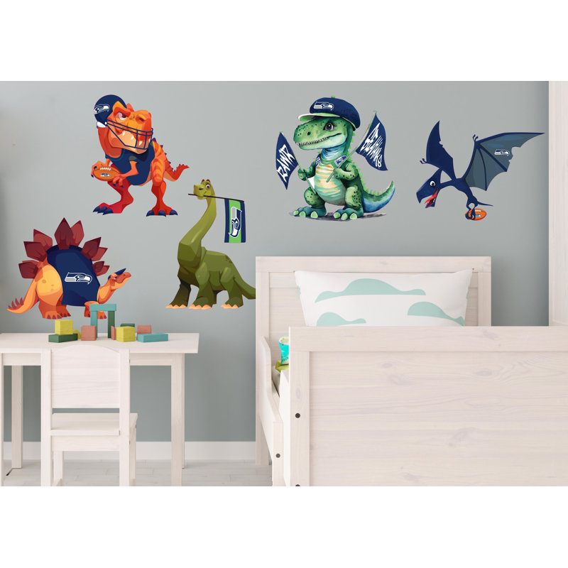 Paquet de décalcomanies murales Seattle Seahawks Dinosaurs