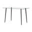 Glass Top Metal Base Dining Table