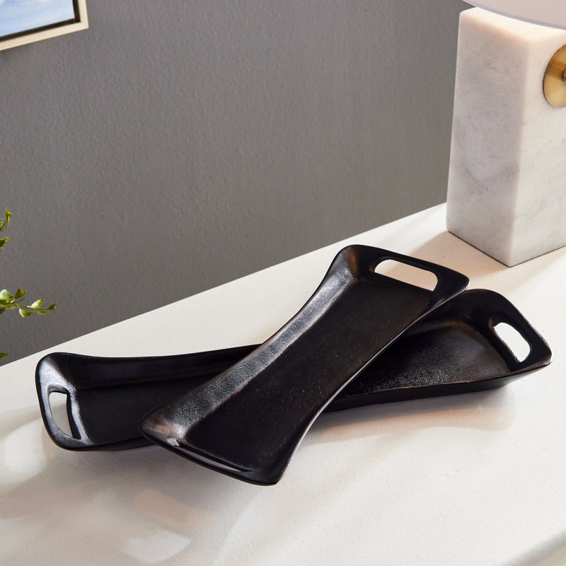 Aluminum Decorative Tray, Black