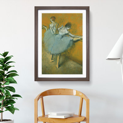 Ballet Ballerina Dancers at the Bar by Edgar Degas - Picture Frame Painting