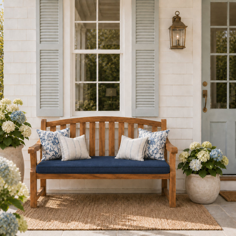 Coussin de banc d'extérieur Sunbrella®, 48 po x 18 po, Indigo