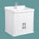 The Renovators Supply Inc. 23.62'' Gloss Square Bathroom Sink with Faucet and Overflow