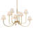 Uttermost Poppins 8 Light Brass Chandelier
