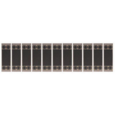 Tapis d'escalier noir antidérapant