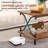 Kempst Coffee Table with Storage Shelf, Rustic Farmhouse Brown Cocktail Table with Metal Frame, 2-Tier Wood and Metal Frame Accent Table for Living Room, Apartment, or Small Spaces-1508161458