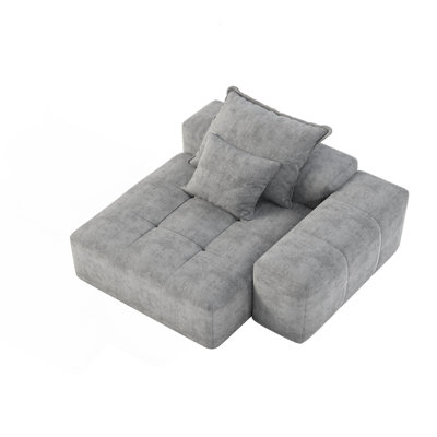 Canapé modulaire moderne surdimensionné avec 2 coussins, canapé moderne