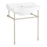 30" Cierra 31" Tall Vitreous China Rectangular Console Bathroom Sink with Overflow