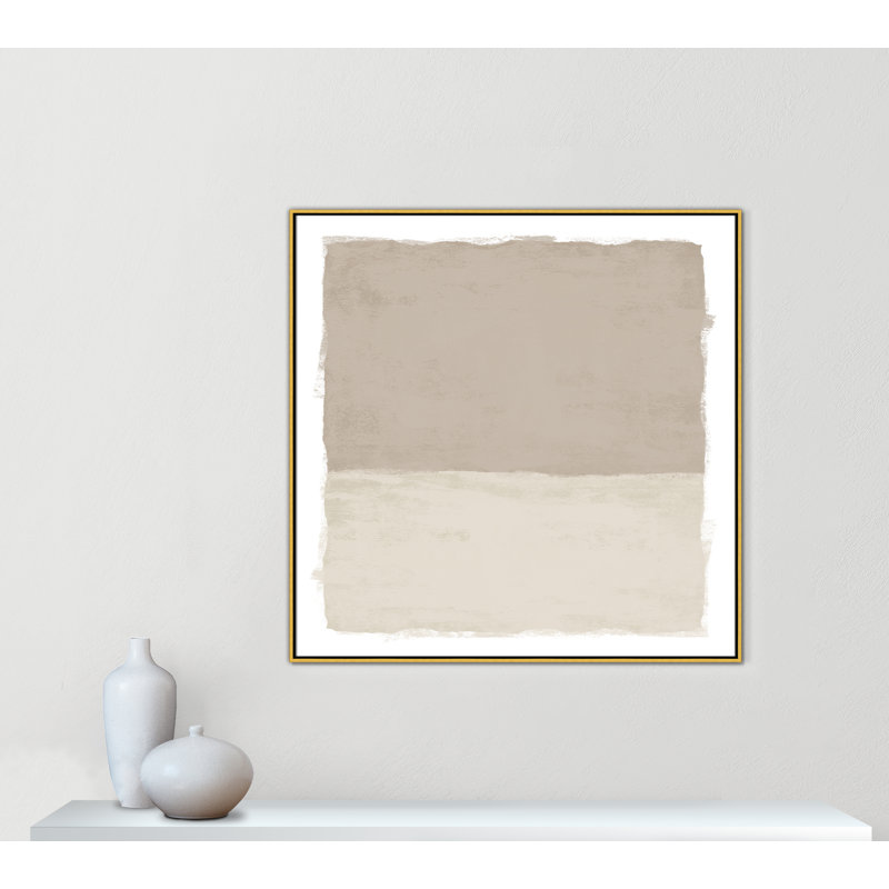 «Silent Sands I» par Natalie Carpentieri, H 46,5 po x l 46,5 po, Doré