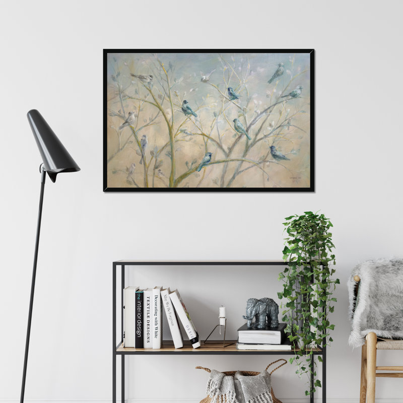 Spring Gathering - Painting, Black Framed Paper Print, 65cm H x 95cm W