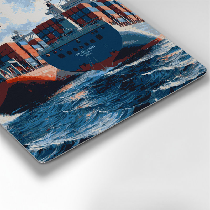 Art de transport en métal gris, H 12 po x l 12 po x P 0,05 po