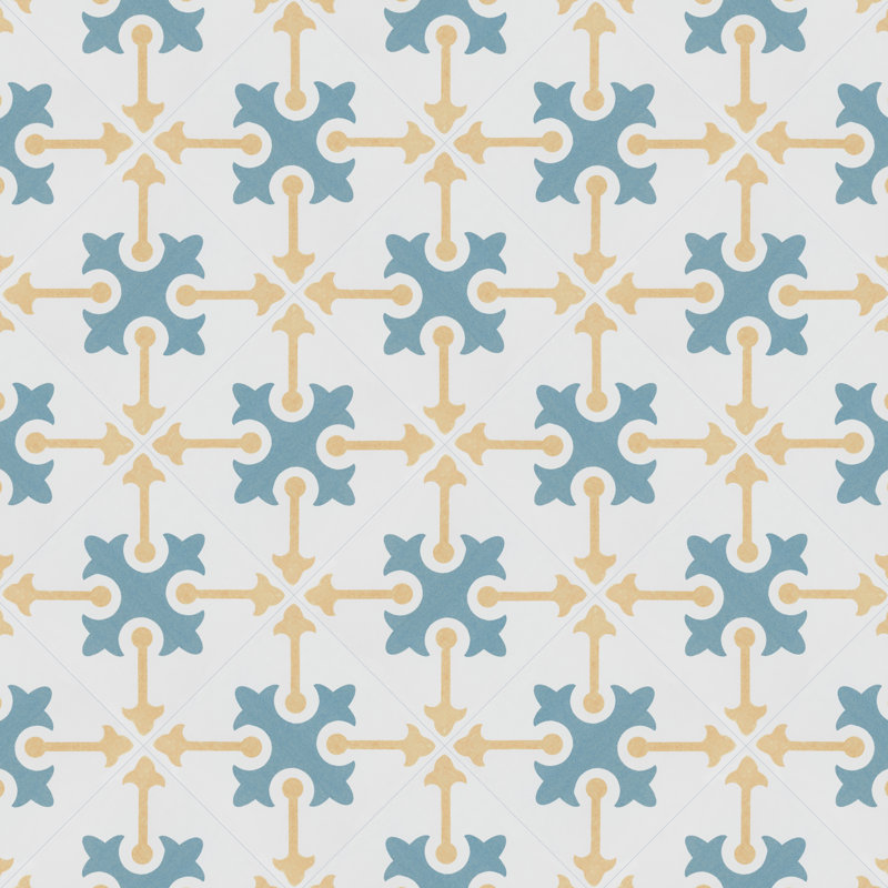 Revival 8" x 8" Ceramic Patterned Wall & Floor Tile