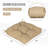 19" x 19" x 5" Tufted Outdoor Chair Cushions-2071386298