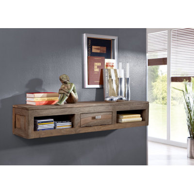 Nature Rosewood Solid Wood Floating Shelf