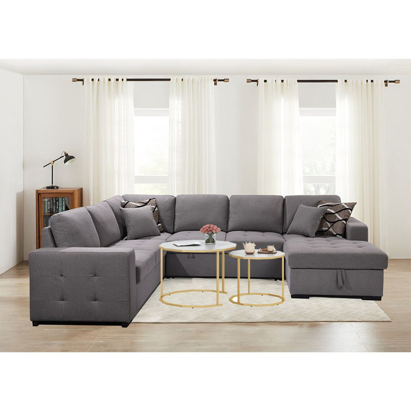 Upholstered U-Shaped Sectional Left Hand Facing