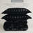 2 PCS Solid Faux Fur Comforter Mini Set Black-130418704