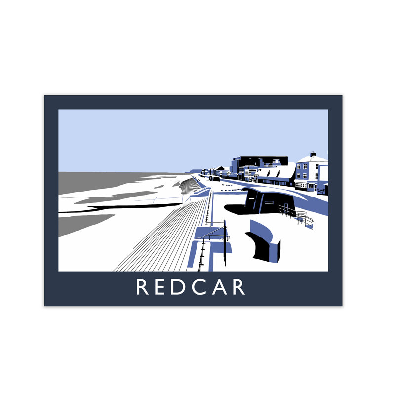 Redcar In Snow by Richard O'Neill - Print, 59.4 cm H x 81.4 cm W