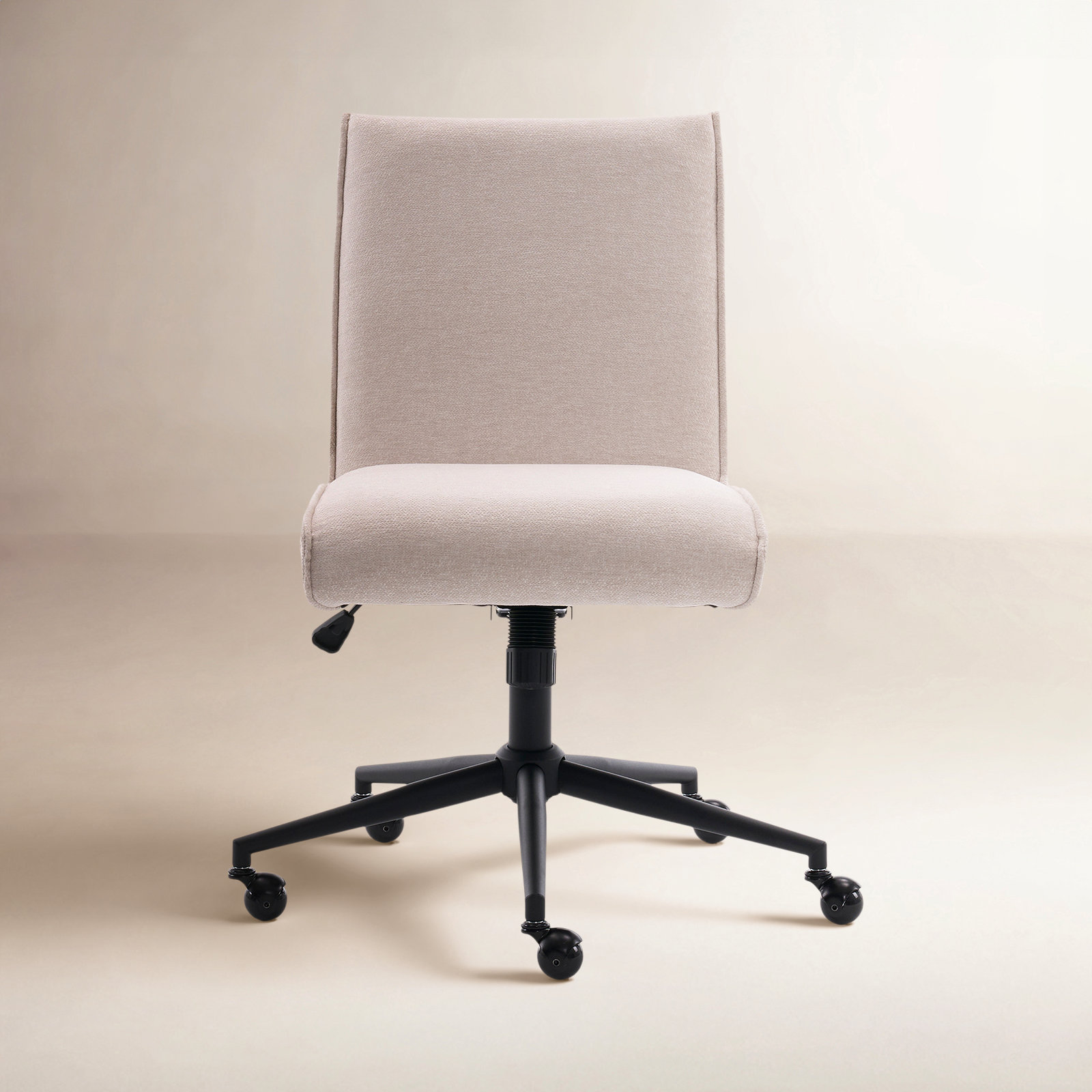 Claudie Office Chair, Beige Chenille
