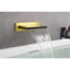 Robinet de baignoire mural doré ABS, bec de douche cascade, débit élevé, robinet de salle de bain Scratch - Appliance, ABS, cascade de débit, style attrayant